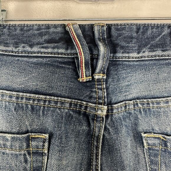 HUGO BOSS Selvedge-2 Men's Distressed Button Fly Straight Fit Denim Jeans 36X30 - Picture 15 of 16